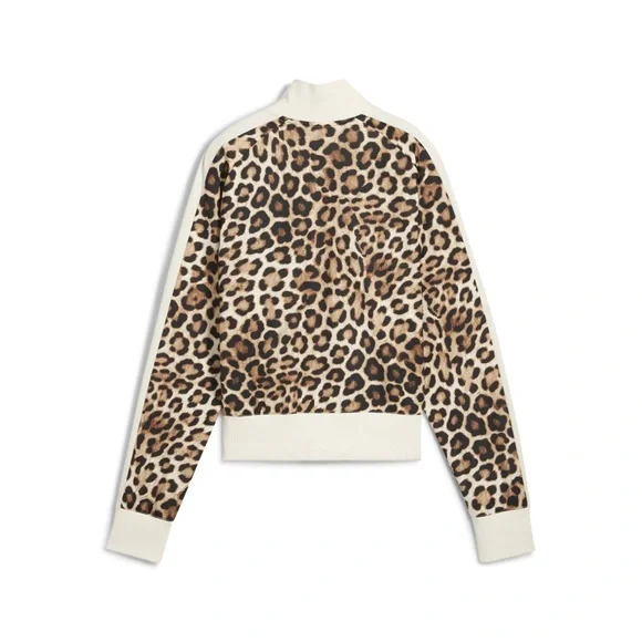 NWT PUMA Leo Luxe T7 cheetah track jacket sweatshirt Medium - Picture 4 of 9